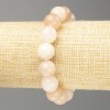 Selenit-Armband aus künstlichem Acryl – glatte Kugeln, Durchmesser ca. 12,5 mm, Länge 18 cm (Elastikband)