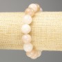 Selenit-Armband aus künstlichem Acryl – glatte Kugeln, Durchmesser ca. 12,5 mm, Länge 18 cm (Elastikband)