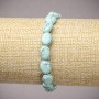 Türkisarmband auf Elastik – glatte ovale Perlen, Ø 10 x 8 mm, Länge 18 cm