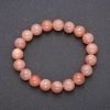 Selenit-Natursteinarmband auf Gummiband, glatte Kugeln, Durchmesser ca. 10 mm, Umfang ca. 18 cm