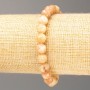 Armband aus Selenit, Naturstein, facettierte Kugeln, Durchmesser ca. 8 mm, Länge 18 cm (Stretch)