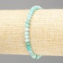 Armband aus Amazonit, facettierte Rondellen, Naturstein, auf elastischer Schnur, Durchmesser ca. 5 × 3,5 mm, Länge 18 cm (Stretch)