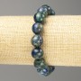 Azurit-Armband mit glatten Kugeln aus Naturstein, Durchmesser ca. 12 mm, Länge 18 cm (Stretcharmband)