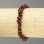 Armband aus Naturgranat-Krümeln, Durchmesser ca. 8-5×3 mm (±), auf Elastikband, Länge 18 cm (Stretch)