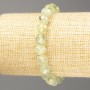 Armband aus natürlichem Prehnit, facettierte Kugeln, Durchmesser ca. 8 mm, Länge ca. 18 cm (Stretch)