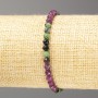 Armband aus natürlichem Zoisit, facettierte Kugeln, Durchmesser 4 mm, Länge 18 cm (Stretch)