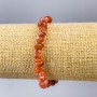 Karneol-Naturstein-Chips-Armband, Größe ca. 8x4 mm, Länge ca. 18 cm (Elastikarmband)