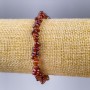 Armband aus Granat-Hessonit, natürlicher Stein, Chips, Durchmesser 6 × 3 mm, Länge 18 cm (Stretch)