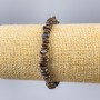 Armband aus Bronzit-Natursteingranulat, Durchmesser ca. 7 × 2 mm, Länge 18 cm (Elastikband)