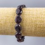 Armband Granat, Naturstein, facettiert, Maße 12 × 13 × 7 mm, Länge 18 cm (Stretcharmband)