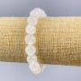Armband aus Belomorit, Naturstein, glatte Kugeln, Durchmesser ca. 10 mm, Länge 18 cm (Stretch)