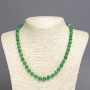 Kette aus Chrysoprase (synthetisch) – facettierte Kugel, Durchmesser ca. 7,5 mm, Länge ca. 45 cm