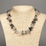 Kette aus Rutilquarz (Haarquarz) Split-Beads in Nadelform, Durchmesser 15 x 5 mm, Länge 48 cm +
