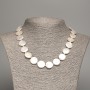 Kette aus Barockperlen mit dem Farbton „Benzin“, Durchmesser 15 × 15 × 4 mm, Länge 45 cm +