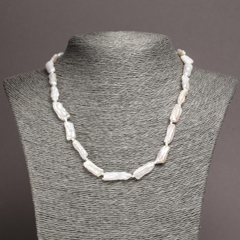 Barockperlenkette aus natürlichen Perlen, Durchmesser 22 × 10 mm ±, Länge 48 cm ±