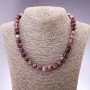 Kette aus natürlichem Amethyst – glatte Kugeln, Durchmesser ca. 10 mm, Länge 45 cm