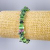 Zoisit-Armband aus Naturstein – Chips, Durchmesser 8×4 mm ±, Länge 18 cm (Stretcharmband)