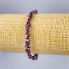 Granatarmband, Granatschips, Durchmesser ca. 6 × 2 mm, Länge 18 cm (Elastikarmband)