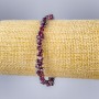 Granatarmband, Granatschips, Durchmesser ca. 6 × 2 mm, Länge 18 cm (Elastikarmband)