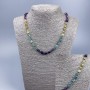 Kette aus natürlichem Fluorit mit Glättungs-Finish, Durchmesser 7 × 11–6 × 7 mm, Länge 52 cm +