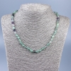 Kette aus natürlichem Fluorit, facettierte Kugeln, Durchmesser ca. 6 mm, Länge 50 cm