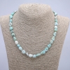 Larimar-Halskette, trommelgeschliffene Perlen, Durchmesser 6×10 mm, Länge 45 cm +