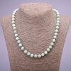 Larimar-Halskette mit glatten Kugeln, Durchmesser ca. 8 mm, Länge 45 cm