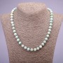 Larimar-Halskette mit glatten Kugeln, Durchmesser ca. 8 mm, Länge 45 cm