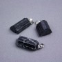 Anhänger aus natürlichem Schörl-Turmalin 26x14 mm +