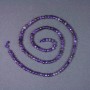 Amethyst-Perlen aus natürlichem Stein, facettierte Rondell-Perlen, Durchmesser 4 × 3 mm, auf einem Faden, Länge ca. 39 cm