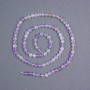 Amethyst-Perlen aus natürlichem Stein, facettierte Kugeln, Durchmesser ca. 4 mm, Länge ca. 39 cm
