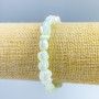 Armband aus mintgrünem Perlmutt, facettierte Perlmuttkugeln, Durchmesser 8×6 mm, Länge 18 cm (Stretch)