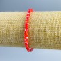 Armband aus getöntem rotem Perlmutt, Scheiben 4×2 mm, Länge ca. 18 cm (Stretch)