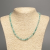 Kette aus natürlichem Amazonit, facettierte Rondellen, Durchmesser 5 × 3,5 mm, Länge 47 cm +