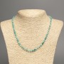 Kette aus natürlichem Amazonit, facettierte Rondellen, Durchmesser 5 × 3,5 mm, Länge 47 cm +
