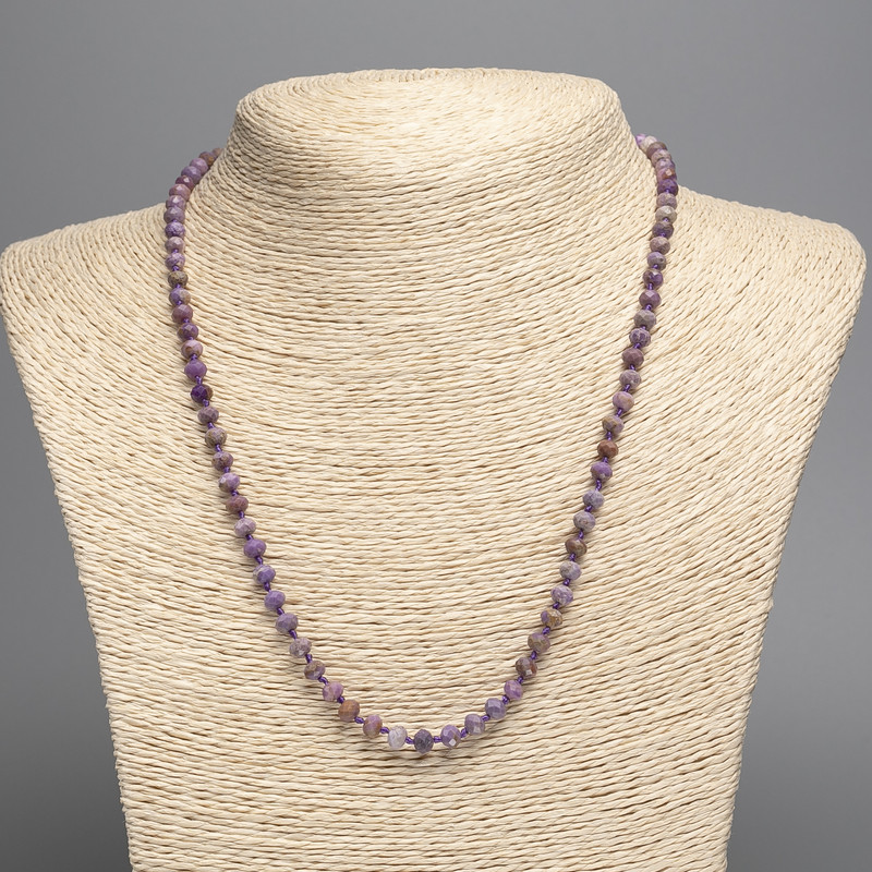 Kette aus natürlichem Fosfosiderit, facettierte Rondell-Perlen, Durchmesser 4×5 mm, Länge 48 cm +