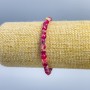 Armband aus polychromem Turmalin, facettierte Würfel, ca. 5 x 5 mm, Länge 18 cm (Elastikarmband)