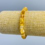 Armband aus Citrin, natürlicher Stein, facettierte Würfel, Größe ca. 7 x 7 mm, Länge 18 cm (elastisch)
