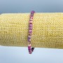 Armband Rubin – Naturstein, facettierte Würfelperlen, Kantenlänge ca. 4 mm, Länge 18 cm (Stretcharmband)