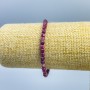 Turmalinarmband aus Naturstein, facettierte Würfel, Durchmesser 4 × 4 mm, Länge 18 cm (elastisch)