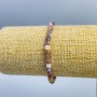 Armband Botswana-Achat, Naturstein, facettierte Würfel, Durchmesser ca. 4 x 4 mm, Länge ca. 18 cm (Elastikschnur)