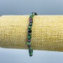 Armband Zoisit, natürlicher Stein, facettierte Würfel, ca. 4×4 mm, Länge 18 cm (Stretch)