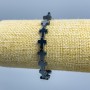 Hämatit-Kreuzarmband, Durchmesser 10, 5x8, 5 mm ±, Länge 18 cm (Elastisches Armband)