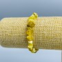 Armband aus Gelb-Achat, Glatte Perlen Ø 8×11–6×8 mm, Länge 18 cm (Stretch)