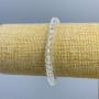 Armband aus tschechischem Kristall, weiß-transparent, facettierte Rondellen, Durchmesser 6×5 mm, Länge 18 cm (Stretcharmband)