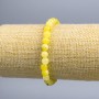 Armband aus getöntem Haarquarz – glatte Kugeln, Durchmesser ca. 6,5 mm, Länge 18 cm (Stretch)