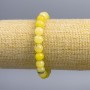 Armband aus getöntem Haarquarz – glatte Kugeln, Durchmesser ca. 8 mm, Länge ca. 18 cm (Stretch)