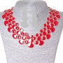 Collier „Tor“ aus Metall mit roter Emaille