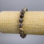 Armband aus Sonnenstein, glatte Kugeln, Durchmesser ca. 10 mm, Länge 18 cm, Stretch