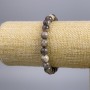 Armband aus Sonnenstein – glatte Kugeln, Durchmesser ca. 8 mm, Länge 18 cm, Stretch